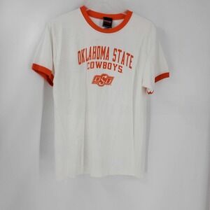 GENUINE STUFF NWT Men XL White & Orange Oklahoma State Cowboys Short Sleeve tee